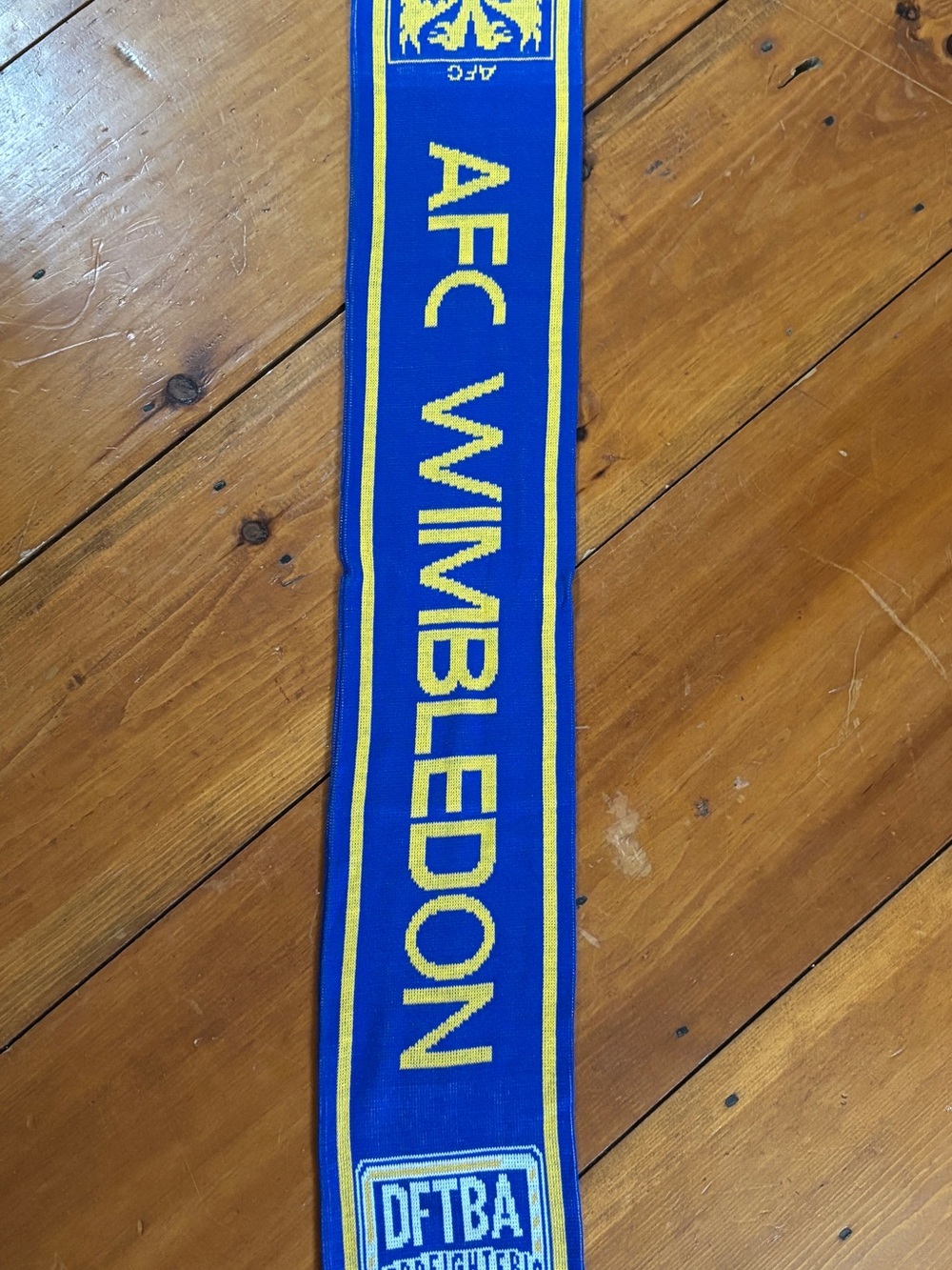 Wimbledon Blue and Yellow AFC DFTBA Scarf